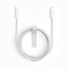 NXT Technologies 6 ft Braided Lightning to USB-C Cable - White-Cable length: 6'