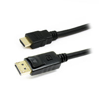 BlueDiamond Display Port to HDMI Full HD Cable - 20ft - Black-Connect your Displayport equipped devices to a HDMI equipped display