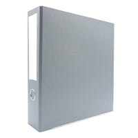 Bindertek - Cartable à 3 anneaux de 3 po de première qualité - gris pâle-Étiquettes amovibles incluses dans la pochette verticale