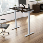 Bush Business Furniture Move 40 Series 48" W x 24" D Electric Height Adjustable Standing Desk - Mocha Cherry/Grey Metallic-Durable thermally fused laminate desktop offers superior resistance to scratches, stains and other cosmetic damage