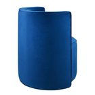 Modway Della Performance Velvet Fabric Swivel Chair - Navy-Non-Marking Foot Pads