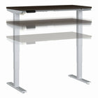 Bush Business Furniture Move 40 Series 48" W x 24" D Electric Height Adjustable Standing Desk - Mocha Cherry/Grey Metallic-Electric Height Adjustable Standing Desk includes a motorized base and 48W x 24D top surface with built-in wire management