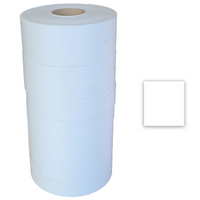 Eddie's Sato 2 Line 8 Character Permanent Labels - White - 60000 Pack-White Permanent Sato Labels - 2 Lines 8 Characters