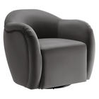 Modway Compose Performance Velvet Swivel Armchair - Storm Grey-Stain-resistant Performance Velvet