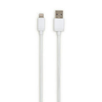 NXT Technologies 6 ft Braided Lightning to USB Cable - White-6' braided cable resists snags and tangles