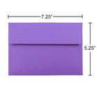 JAM Paper A7 Invitation Envelopes, 5.25 x 7.25, Brite Hue Violet Purple Recycled, 250 Pack (80278H)-Paper Weight: 24 lbs.