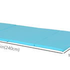 Soozier Folding Gymnastics Tumbling Mat - Exercise Mat with Carrying Handles - Light Blue - 4' W x 8' L x 2" D-Non-absorbent PU leather surface, fire-retardant, puncture, and mildew resistant 