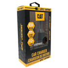 Cat 4.8amp Car Charger with USB Port and 6ft Braided Nylon Apple Certified Lightning Cord-Ultra-rugged reflective cabling