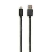 NXT Technologies 6 ft Braided Lightning to USB Cable - Black-6' braided cable resists snags and tangles