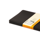 Moleskine Journal - Ruled - Large - Black - 3 Pack-Black cardboard cover with rounded corners