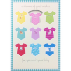Rosedale 5-1/2" x 8" A Shower Of Good Wishes For You And Your Baby Greeting Cards And Envelopes, 12 Pack (15502)-Printed on premium uncoated card stock