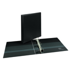 Avery Heavy Duty View Binder, 3" Sized One Touch Locking D Ring,  Black, (79693)-PVC Free polypropylene, linen pattern