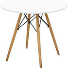 Nicer Furniture Eiffel Style Dining Table with 40" Table Top - White-Dining Table
