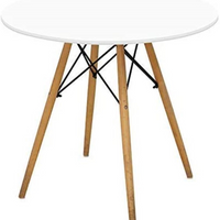 Nicer Furniture Eiffel Style Dining Table with 40" Table Top - White-Dining Table