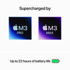Apple MacBook Pro 16" - M3 Pro - 18 GB - 512 GB SSD - Silver - English-Brilliant Pro Display: The 16.2-inch Liquid Retina XDR display features Extreme Dynamic Range, 1000 nits of sustained brightness for stunning HDR content, up to 600 nits of brightness for SDR content and pro reference modes for doing your best work on the go