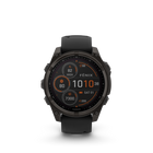 Garmin fēnix 8 - Solar Outdoor Recreation/Adventure Watches - 47 mm - Sapphire, Carbon Gray DLC Titanium with Black/Pebble Gray Silicone Band-8