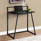 Monarch Specialties 7111 30"L Computer Desk - Juvenile Black/Black Metal-An easy to clean top and durably designed for daily use in a dorm room, student's bedroom, or small home office.