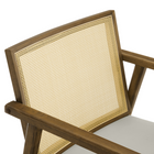 Modway Thera Vegan Leather and Cane Accent Armchairs - Weathered Oak Stone - Set of 2-9