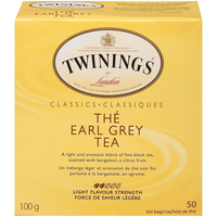 Twinings of London Earl Grey Enveloped Tea Bag - 50 Pack-Black Tea - Light flavour strength