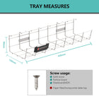 ShoppingAll Under Desk Cable Management Mesh Tray - White - 4 Pack-Simple Installation: Suitable for any solid wood, particle board, fibreboard(MDF) and can also double as a wall-mounted cable management unit.