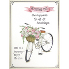 Rosedale 5" x 7" Wishing You The Happiest Of Birthdays Greeting Cards And Envelopes, 12 Pack (15709)-Printed on premium uncoated card stock