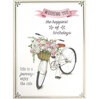 Rosedale 5" x 7" Wishing You The Happiest Of Birthdays Greeting Cards And Envelopes, 12 Pack (15709)-Printed on premium uncoated card stock
