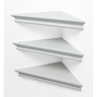 kieragrace Providence Reilly Triangle Corner Shelf - Set of 3, White, 11", Matte Finish-Set: comes with a total of 3 same-sized corner wall shelves
