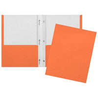 Staples Twin Pocket & Prong Portfolio - Orange-Orange twin pocket and prong portfolio