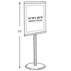 Azar Displays 28" x 22" Curved Metal Floor Sign Holder (300870)-Sits on a 18" metal base