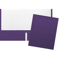 Staples Twin Pocket Portfolio - Letter Size - Purple-Paper cover with purple exterior