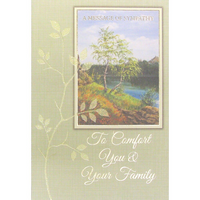 Rosedale 5-1/2" x 8" To You & Family Sympathy Greeting Cards And Envelopes, English, 12 Pack (17574)-Printed on premium uncoated card stock