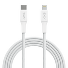 AXS PROCharge Premium USB-C to Lightning Braided Cable - White/Grey-Made from recycled materials