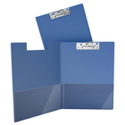 Davis Group Essential Clipboards - Royal Blue - 10 Pack-Clear interior pockets on front & back covers to secure loose documents and allow for easy identification of content