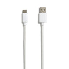 NXT Technologies 6 ft Braided USB-C to USB-A Cable - White-6' braided cable resists snags and tangles