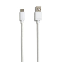 NXT Technologies 6 ft Braided USB-C to USB-A Cable - White-6' braided cable resists snags and tangles