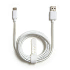 NXT Technologies 6 ft Braided USB-C to USB-A Cable - White-USB-C to USB-A