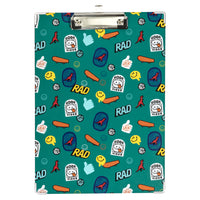 Pep Rally Paper Clipboard - Letter Size - Patchwork-Paper clipboard with patchwork design