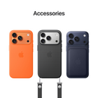 Apple iPhone 17 Pro - 256 GB - Cosmic Orange - Bell and Virgin Plus-Satellite Features - If you don’t have cell service or Wi-Fi, iPhone can connect to a satellite so you can send and receive messages and Tapbacks. In a severe car crash, iPhone can connect to emergency services when you can’t