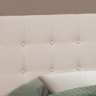 Monarch Specialties 6004F Full Size Headboard - Beige Linen-Made with a wooden frame for durability and stability