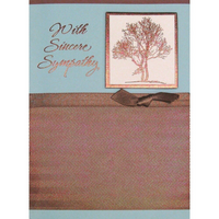 Rosedale 5-1/2" x 8" With Sincere Sympathy Greeting Cards And Envelopes, 6 Pack (19947)-Printed on premium uncoated card stock