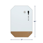 Quartet Magnetic Dry Erase Combination Board - 11" x 16" - Frameless-HIGH DENSITY CORK: The self-healing, natural cork surface resists push pin holes after each use, allowing it to be reused for a long time without distortion or unsightly pin holes