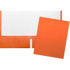 Staples Twin Pocket Portfolio - Letter Size - Orange-Paper cover with orange exterior