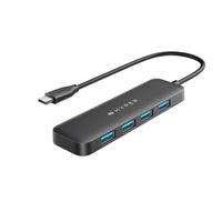 Hyper HyperDrive Next USB-C to 4 Port USB-A Hub-Effortless Setup without Software:  In just a few seconds, connect the hub to your device via USB-C to support existing USB-A devices