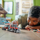 LEGO Creator Flatbed Truck with Helicopter - 270 Pieces-Each vehicle toy has moving features, including wheels and rotor blades