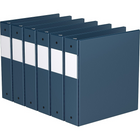 Davis Group Premium Economy Binder - Round Ring - 2" - Navy Blue - 6 Pack-3 Ring Binder