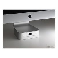 Rain Design mBase Height Adjustable Stand for 21.5" iMac, Silver (10043)-Sits discreetly under your iMac's base and raises the screen so you can work more comfortably