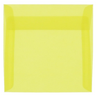 JAM Paper 6.5 x 6.5 Square Envelopes, Yellow Translucent Vellum, 250 Pack (PACV526H)-Primary yellow translucent envelope