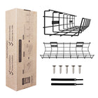 ShoppingAll Under Desk Cable Management Mesh Tray - Black-9