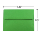 JAM Paper A7 Invitation Envelopes, 5.25 x 7.25, Brite Hue Green Recycled, 250 Pack (95617H)-Paper Weight: 24 lbs.