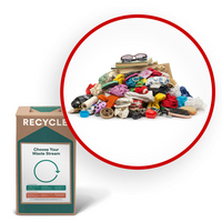TerraCycle Bedroom Separation - Zero Waste Box - Small-Recycle non-organic waste generated in your bedroom that does not have a municipal recycling solution. This includes baby gear, books and magazines, eyewear, jewellery, cleaning accessories, fabrics and clothing, interior home furnishings, paper packaging, personal care accessories, pet products (non-food), plastic packaging, shoes, media storage, and toys.